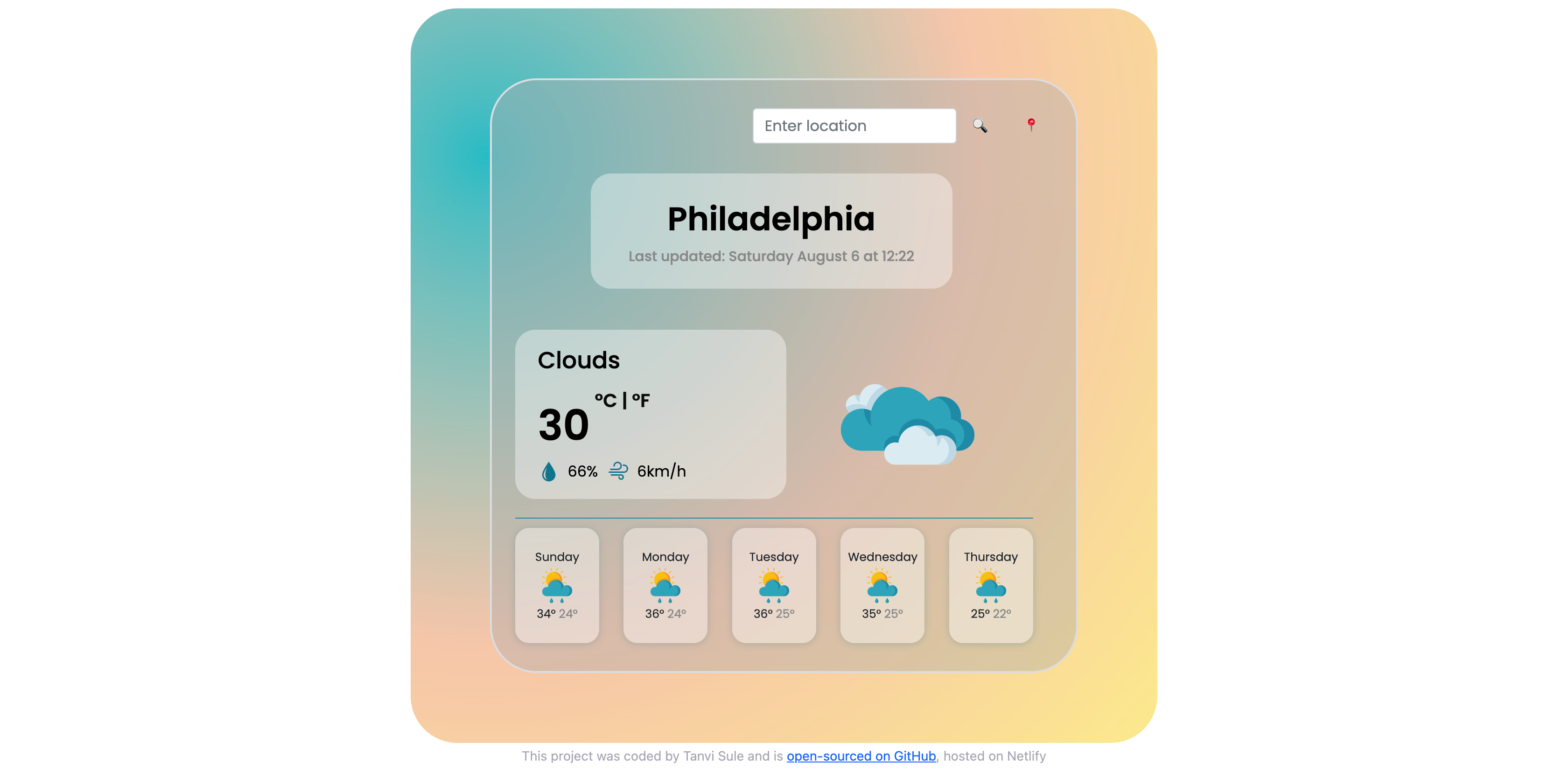  Weather App Project Preview